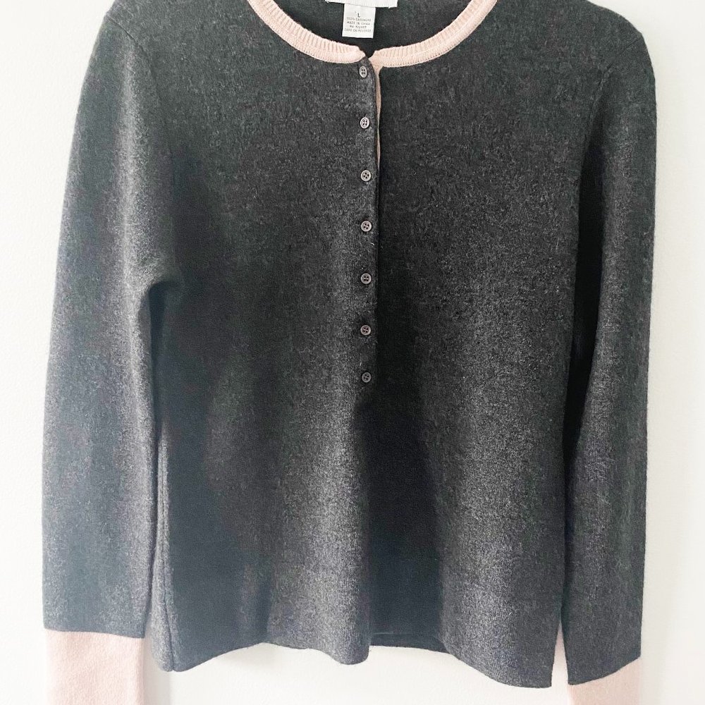 Gray and Pink Women's Cardigan